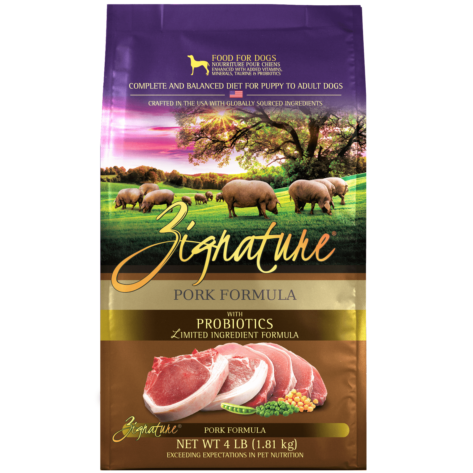 zignature pork canned dog food