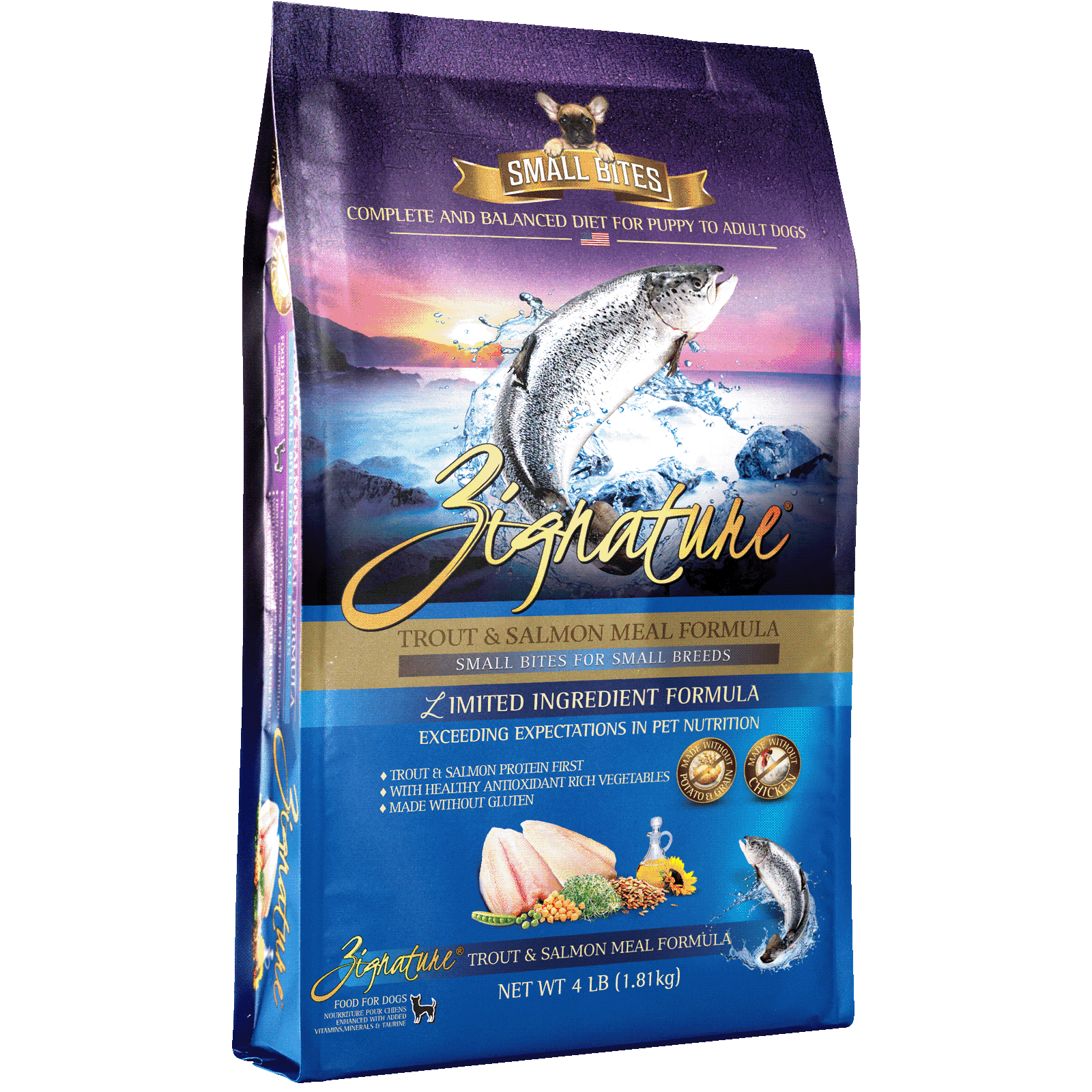 zignature small bites dog food